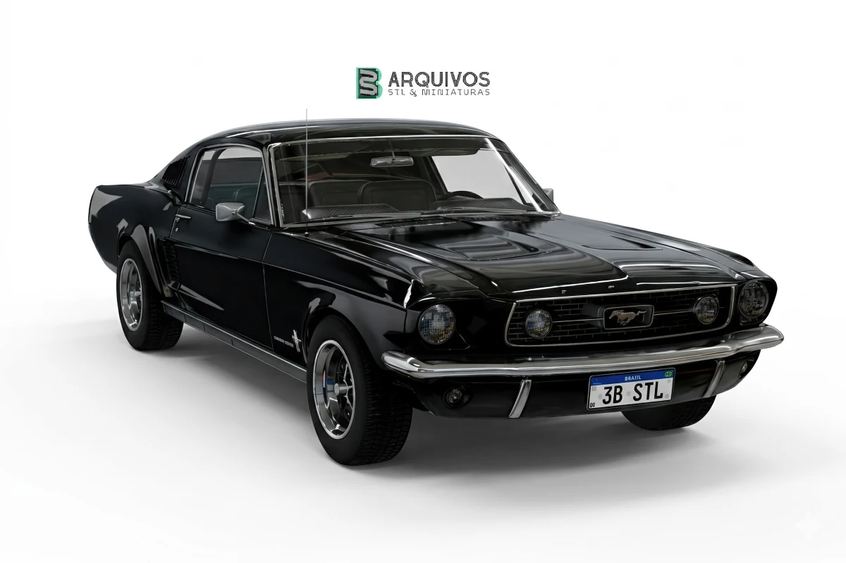 Modelo 3D STL - Ford Mustang Fastback 1967 — foto 2